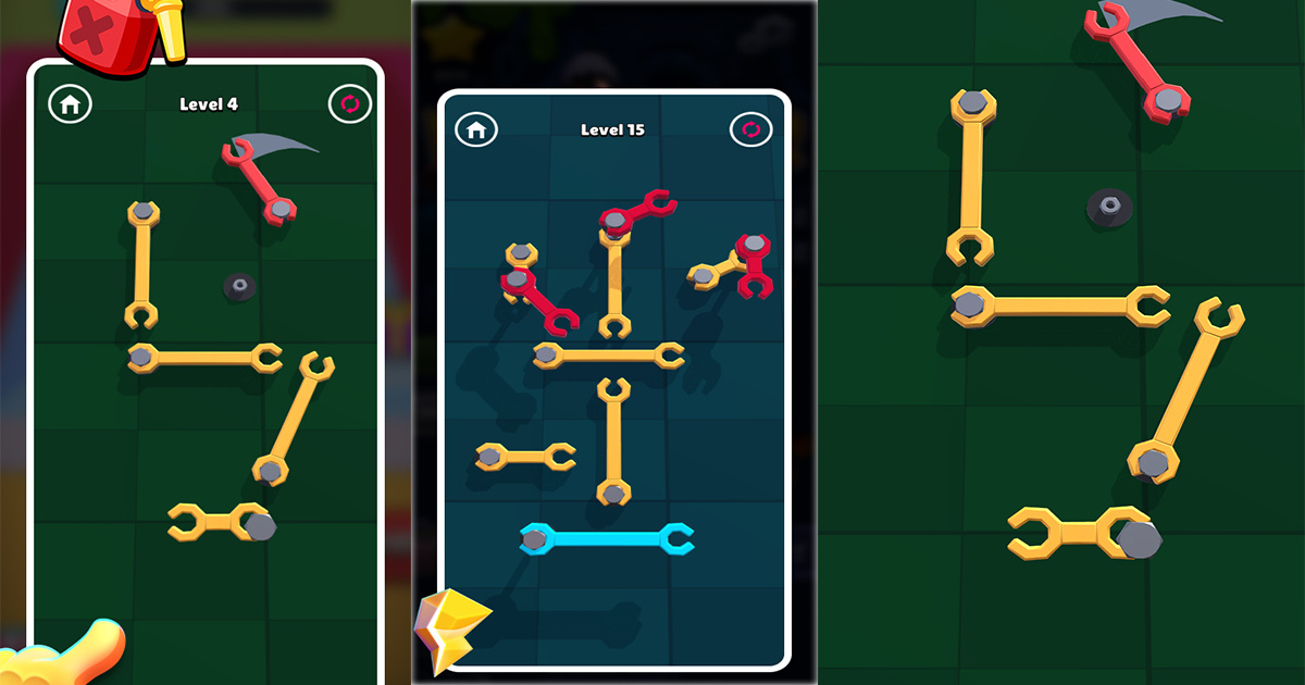 Wrench Nuts and Bolts Puzzle